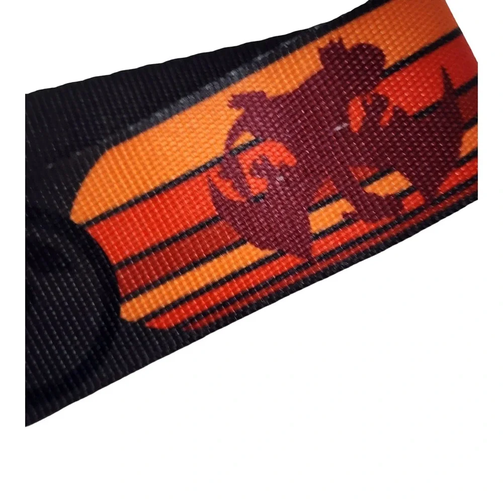 Pokemon Charizard Retro Sunset Elastic Cinch Belt Poke Ball Buckle Orange Mens